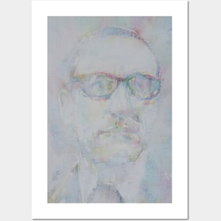 WILLIAM S. BURROUGHS watercolor and acryliic portrait Posters and Art